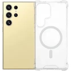 Phonesta Shockproof MagSafe Back Cover Hülle für Samsung Galaxy S24 Ultra - Transparent