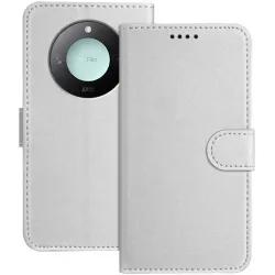 Phonesta Smooth Skin Book Wallet Klapphülle für HONOR X9c Smart - Silber