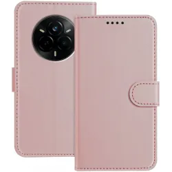 Phonesta Smooth Skin Book Wallet Klapphülle für Realme 14 Pro - Roségold