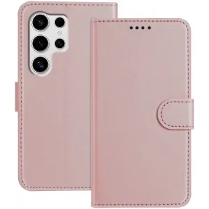 Phonesta Smooth Skin Book Wallet Klapphülle für Samsung Galaxy S25 Ultra - Roségold