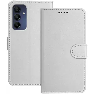 Phonesta Smooth Skin Book Wallet Klapphülle für Samsung Galaxy A16 - Silber