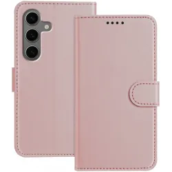 Phonesta Smooth Skin Book Wallet Klapphülle für Samsung Galaxy S25 Plus/S24 Plus - Roségold