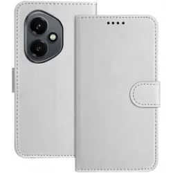 Phonesta Smooth Skin Book Wallet Klapphülle für HONOR 400 - Silber