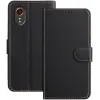 Phonesta Smooth Skin Book Wallet Klapphülle für Samsung Galaxy Xcover 7 - Schwarz