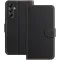 Phonesta Smooth Skin Book Wallet Klapphülle für Samsung Galaxy A15 4G/5G - Schwarz