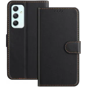 Phonesta Smooth Skin Book Wallet Klapphülle für Samsung Galaxy A35 - Schwarz