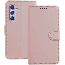 Phonesta Smooth Skin Book Wallet Klapphülle für Samsung Galaxy A55 - Roségold