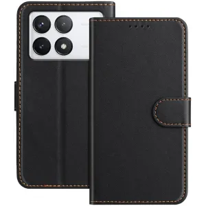 Phonesta Smooth Skin Book Wallet Klapphülle für Xiaomi 14T Pro - Schwarz