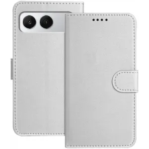 Phonesta Smooth Skin Book Wallet Klapphülle für OnePlus Nord 4 - Silber
