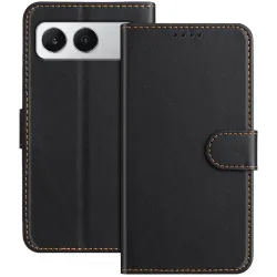 Phonesta Smooth Skin Book Wallet Klapphülle für OnePlus Nord 4 - Schwarz