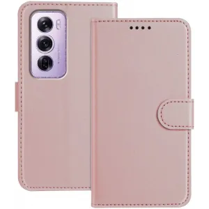 Phonesta Smooth Skin Book Wallet Klapphülle für Oppo Reno12 Pro - Roségold