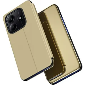Phonesta Smart Mirror View Book Klapphülle für Xiaomi Redmi Note 14 5G - Gold