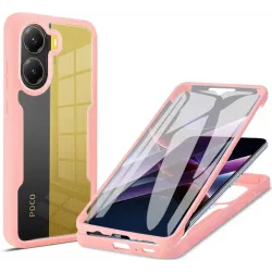 Phonesta Slim Protect 360 Vollschutzhülle Displayschutzfolie für Xiaomi Poco X7 Pro - Rosa