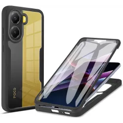 Phonesta Slim Protect 360 Vollschutzhülle Displayschutzfolie für Xiaomi Poco X7 Pro - Schwarz