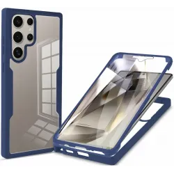 Phonesta Slim Protect 360 Vollschutzhülle Displayschutzfolie für Samsung Galaxy S25 Ultra - Blau