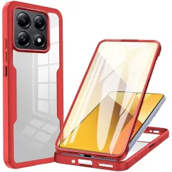 Phonesta Slim Protect 360 Vollschutzhülle Displayschutzfolie für Xiaomi 14T - Rot
