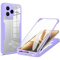 Phonesta Slim Protect 360 Vollschutzhülle Displayschutzfolie für Xiaomi Poco F7 Pro - Lila