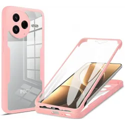Phonesta Slim Protect 360 Vollschutzhülle Displayschutzfolie für Xiaomi Poco F7 Pro - Rosa
