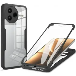 Phonesta Slim Protect 360 Vollschutzhülle Displayschutzfolie für Xiaomi Poco F7 Pro - Schwarz