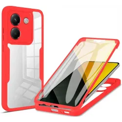 Phonesta Slim Protect 360 Vollschutzhülle Displayschutzfolie für Xiaomi Poco M7 Pro - Rot