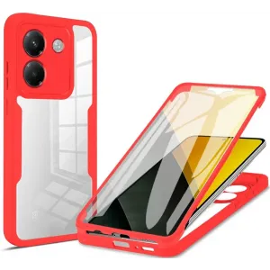 Phonesta Slim Protect 360 Vollschutzhülle Displayschutzfolie für Xiaomi Poco M7 Pro - Rot