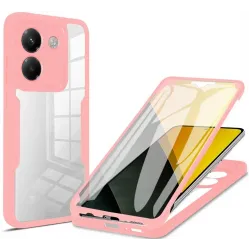 Phonesta Slim Protect 360 Vollschutzhülle Displayschutzfolie für Xiaomi Poco M7 Pro - Rosa