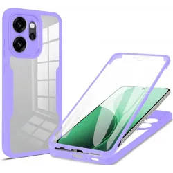 Phonesta Slim Protect 360 Vollschutzhülle Displayschutzfolie für Oppo Reno14 F/FS - Lila