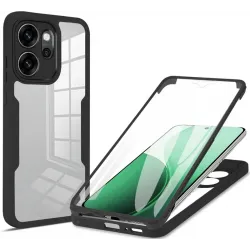 Phonesta Slim Protect 360 Vollschutzhülle Displayschutzfolie für Oppo Reno14 F/FS - Schwarz