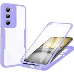 Phonesta Slim Protect 360 Vollschutzhülle Displayschutzfolie für Realme 14x / C75 - Lila