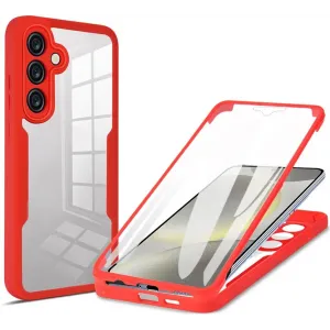 Phonesta Slim Protect 360 Vollschutzhülle Displayschutzfolie für Samsung Galaxy S25 Plus/S24 Plus - Rot