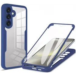 Phonesta Slim Protect 360 Vollschutzhülle Displayschutzfolie für Samsung Galaxy S25/S24 - Blau