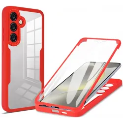 Phonesta Slim Protect 360 Vollschutzhülle Displayschutzfolie für Samsung Galaxy S25/S24 - Rot
