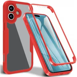 Phonesta Slim Protect 360 Vollschutzhülle Displayschutzfolie für Apple iPhone 17 - Rot