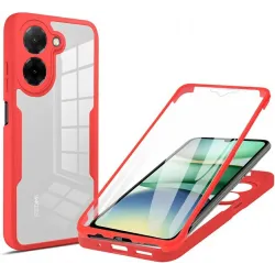 Phonesta Slim Protect 360 Vollschutzhülle Displayschutzfolie für Xiaomi Redmi A5 173.4mm - Rot