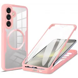 Phonesta Slim Protect 360 Vollschutzhülle Displayschutzfolie und MagSafe für Samsung Galaxy S24 FE - Rosa