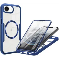 Phonesta Slim Protect 360 Vollschutzhülle Displayschutzfolie und MagSafe für Apple iPhone 17e/16e - Blau