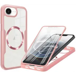 Phonesta Slim Protect 360 Vollschutzhülle Displayschutzfolie und MagSafe für Apple iPhone 17e/16e - Rosa