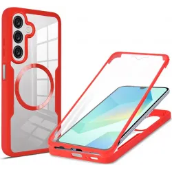 Phonesta Slim Protect 360 Vollschutzhülle Displayschutzfolie und MagSafe für Samsung Galaxy A17/A16 - Rot