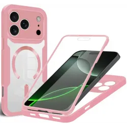 Phonesta Slim Protect 360 Vollschutzhülle Displayschutzfolie und MagSafe für Apple iPhone 17 Pro Max - Rosa