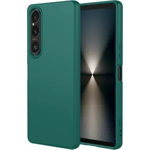 Phonesta Soft Silk Silikon Back Cover Hülle für Sony Xperia 1 VII - Dunkelgrün
