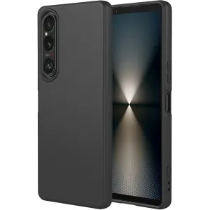 Phonesta Soft Silk Silikon Back Cover Hülle für Sony Xperia 1 VII - Schwarz
