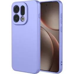 Phonesta Soft Silk Silikon Back Cover Hülle für Oppo Find X9 - Lila