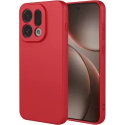 Phonesta Soft Silk Silikon Back Cover Hülle für Oppo Find X9 - Rot