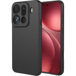 Phonesta Soft Silk Silikon Back Cover Hülle für Oppo Find X9 Pro - Schwarz