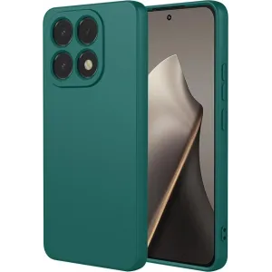 Phonesta Soft Silk Silikon Back Cover Hülle für Xiaomi 15T - Dunkelgrün