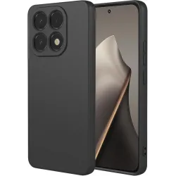 Phonesta Soft Silk Silikon Back Cover Hülle für Xiaomi 15T - Schwarz