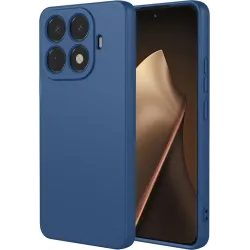 Phonesta Soft Silk Silikon Back Cover Hülle für Xiaomi 15T Pro - Dunkelblau