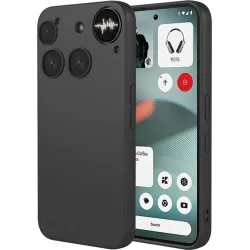 Phonesta Soft Silk Silikon Back Cover Hülle für Nothing Phone (3) - Schwarz