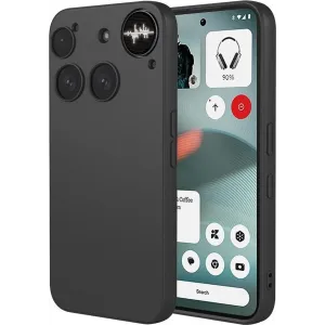 Phonesta Soft Silk Silikon Back Cover Hülle für Nothing Phone (3) - Schwarz