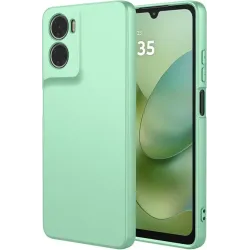 Phonesta Soft Silk Silikon Back Cover Hülle für Motorola Moto G06/G06 Power - Matcha Grün